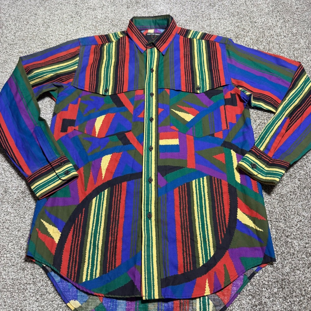 Vintage Frontier Series Men S Brushpopper Shirt Long Sleeve Western Rodeo Cowboy